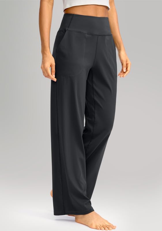 Soothfeel Wide Leg Pants for Women Petite/Regular/Tall High Waist Stretch Yoga Work Dress Lounge Sweatpants with Pockets - Image 2