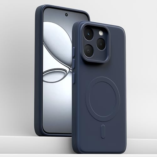 Image of Pikkme Back Cover for Realme 15T 5G / Realme Narzo 90 5G Soft Matte Silicone Mag-Safe Design (Mag-Safe Not Support) Camera Protection | Slim Fit Bumper Cover (Blue)