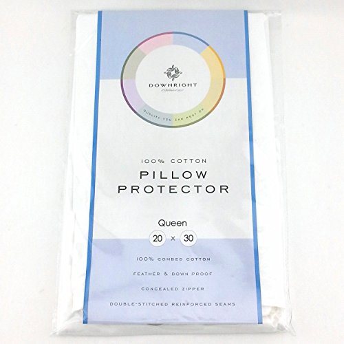 Downright Ltd. 100% Cotton Pillow Protector (1, Queen (20" x 30"))