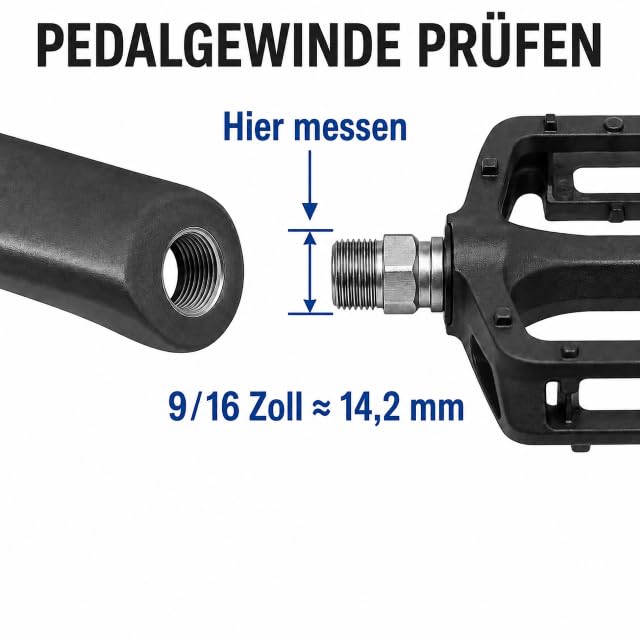 kurbelverkürzer fahrrad pedal Crank Shortener Bicycle Shortener 9/16