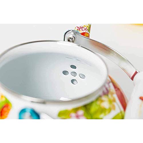Bouilloire électrique rétro 2.4l émail pour cuisinière et table - 2