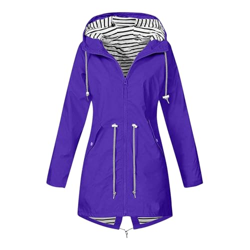 OIOLOYJM Yellow Rain Jacket Womens Waterproof with Hood Light Weight Jackets for Women Casual Fall Winter Plus Size Raincoat
