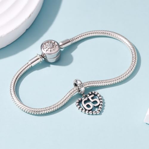 Image of 925 Sterling Silver Number Charm fits Pandora, Gift for Women