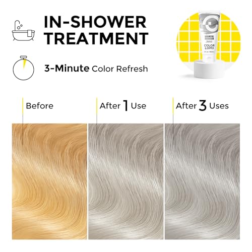Image of COLORLOMO Color Depositing Conditioner, Semi Permanent Hair Color for Bleached, Highlighted & Color-Treated Hair, Hydrating Formula with Shea Butter & Almond Oil, 6oz-Silver