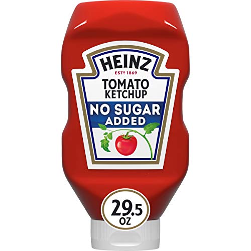 Image of Heinz No Sugar Added Tomato Ketchup (29.5 oz Bottles, Pack of 12)