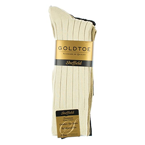 Gold Toe Mens 4-Pair Sheffield Premium Pima Cotton Trouser Socks