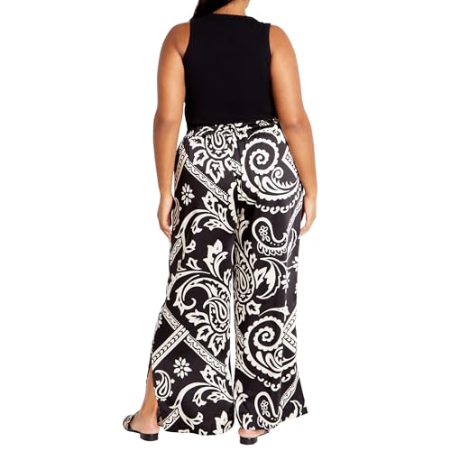 City Chic Women's Pant-Sienna Print2