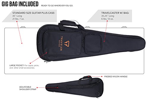 Traveler Guitar Sac de transport électrique 6 cordes Touche Catalpa noir brillant - Les Beatles, Paul McCartney, John Lennon, RIngo Starr, George Harrison Traveler Guitar Sac de transport électrique 6 cordes Touche Catalpa noir brillant – Image 7