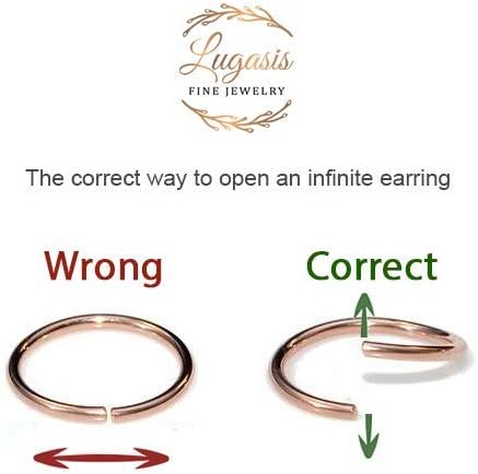 Tiny Gold Nose Ring - Handmade 14k Gold Nose Piercing with a 2mm Black Gem - Thin 24 Gauge 7mm Hoop - Comfortable Nose Piercings - Image 8