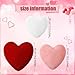 Wonderjune 3 Pcs Valentine‘s Day Heart Shaped Pillows Cute Heart Shaped Throw Pillow Plush Soft Velvet Red Pink White Pillows for Valentine Party Friends Children Gift Living Room/Dining Room