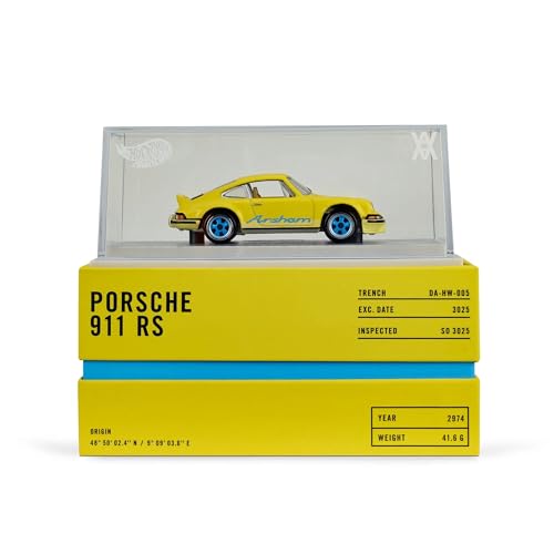 Hot Wheels Porsche 911 RSA a escala 1:64 amarillo miniatura 1