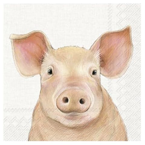 Farm Pig 3 Ply Lunch Napkins Cover