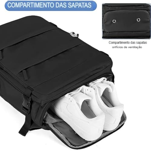 Mochila de Viagem Expansivel Masculina Feminina Mochila Para Notebook Executiva Impermeável Reforçad