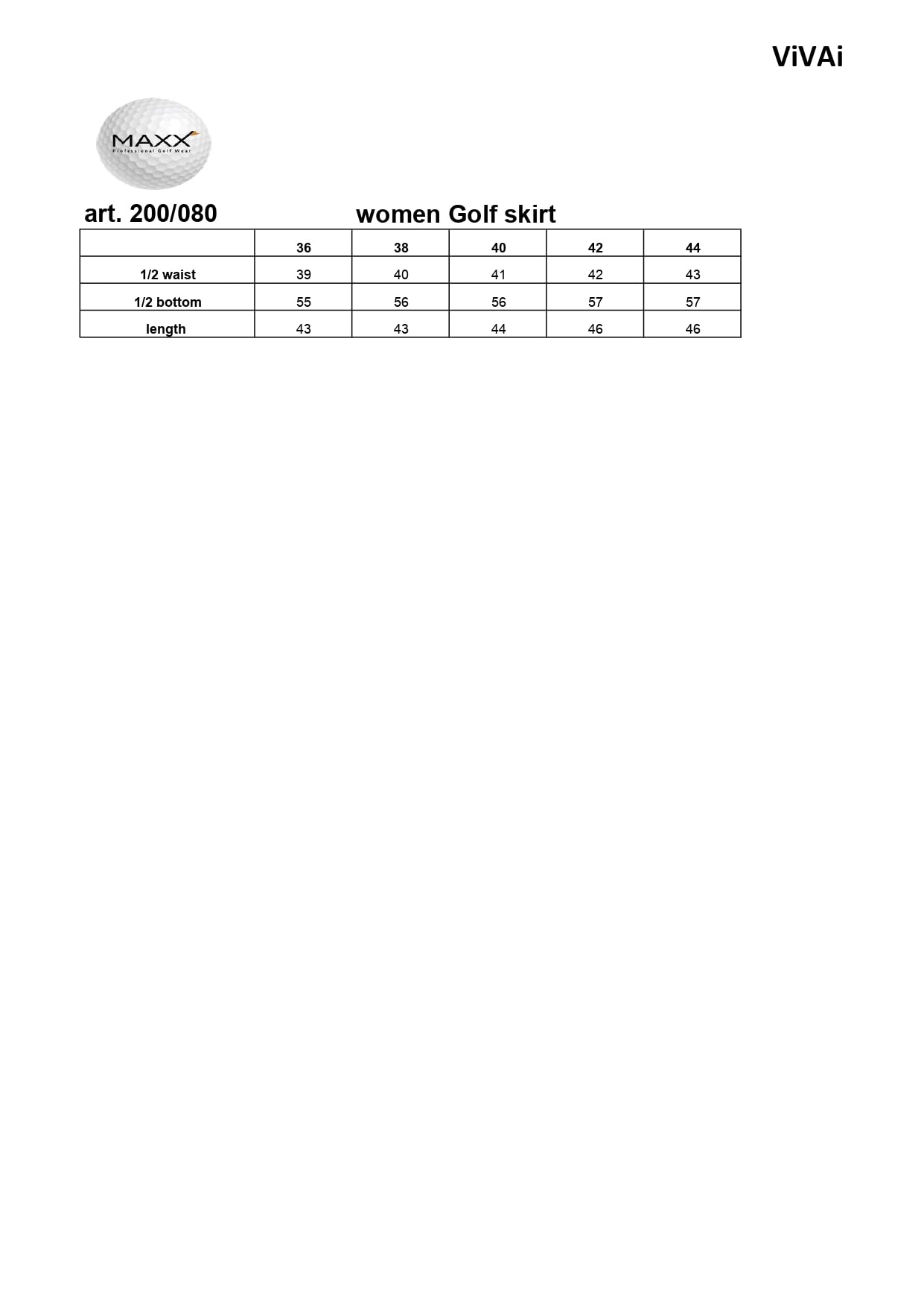 MAXX Golf Rock Damen, kurzer Rock, A-Form Rock, Hose innen, Golfrock