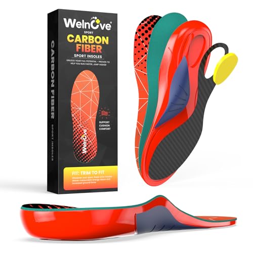 Welnove Carbon Fiber Sports Insoles with Arch Support