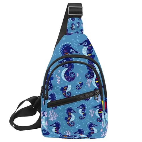 Sac à dos croisé motif sandre idéal pour les randonnées et balades urbaines