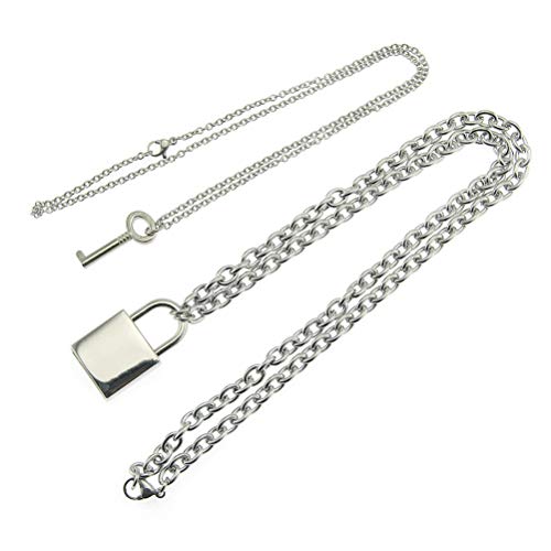 Einfache Nette Halsketten-Langkettige Art- Und Schmucksachen, Anhänger Halskette Einfache Kette Halskette Lock Kette Schmuck Lange Kette Frauen Mädchen Geschenk Für Frauen