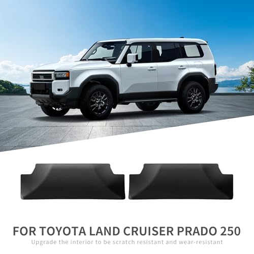 Image of SMABEE 2PCS Back Seat Anti-Kick Mats for 2024 2025 Toyota Land Cruiser Prado 250 LC250 J250 Accessories TPE 1Row Backrest Dirt Protector Cover Pad Paste Installation Interior Black | for Toyota Land Cruiser Prado 250 2025 2026 Accessories,1Row Backrest Dirt Protector Cover Pad,Back Seat Protector,TPE