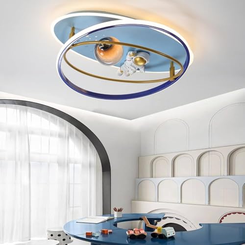 Lámpara de techo infantil de 61W regulable moderna con dibujos de planetas para dormitorio 2