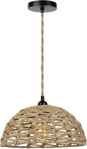 Lustre en rotin pour sublimer l'ambiance de votre salon