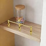 Vibeo Barandilla para Estantes Barandilla Dorada Anticaída para Estanterías,8in/20cm)