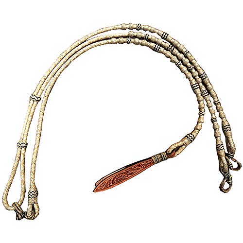 Hilason 50 Inches Rawhide Romal Reins Western Braided Leather Show Horse Natural | Romal Reins For Horses | Romal Reins Rawhide | Braided Leather Reins #TOP28
