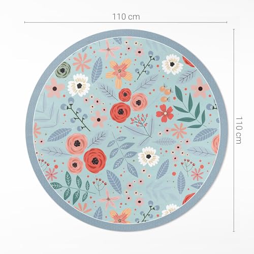 Tapis vinyle ø110 cm élégant et résistant à la rayure - 4