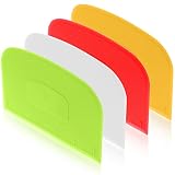 4 Piece Plastic Dough Scraper Bowl Scraper Flexible Multipurpose Food Scraper Plastic Dough Cutter f