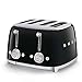 Smeg TSF03BLEU Toaster, 2000, metall, 1 Liter, Schwarz