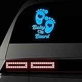 wipersigns 2pcs Footprint Baby on Board Reflective Stickers Kid Safety Warning Sign Car Stickers and...