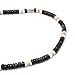 Green Nipa Hut 5mm Dark Brown Coco Bead Hawaiian Surfer Necklace with White Puka Shell and Coco Bead Accents, Barrel Lock (22 in)