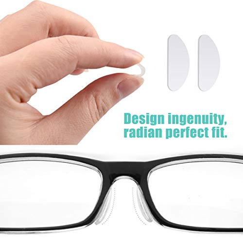 20 Paires Plaquettes de Nez en Silicone, Adhésif Plaquett Lunette, Protection Nez Antidérapant pour Lunettes et Lunettes de Soleil, Transparent - Image 4