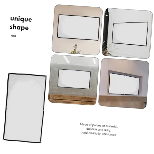 Écran de projection pliable 72 pouces Uonlytech en polyester blanc pour intérieur x2