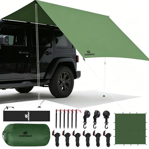 AVOFOREST 10x10 ft Camping Tarp - Waterproof Hammock Rain...