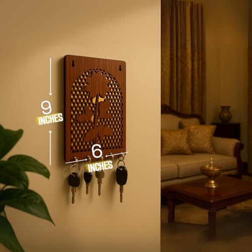 Image of Key Hanger for Wall (Golden Honeycomb)