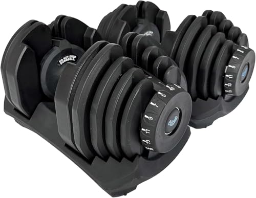 Adjustable Dumbbells 40kg Pair 17-in-1 SmartBells 1-Second Twist Handle