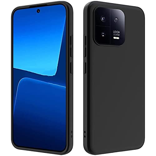 Verco Kompatibel mit Xiaomi 13 Hülle, Matte Rückschale Schutzhülle für Xiaomi 13 Case Silikon Handyhülle - Schwarz