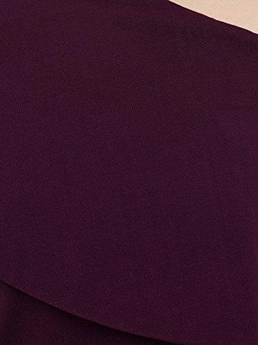 Image of Miss Chase Women's Black One Shoulder Half Sleeved Solid Layered Top