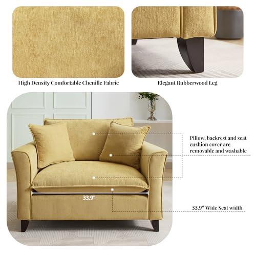 Sillón Chenille Plegable Amarillo miniatura 4