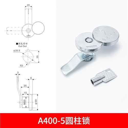 Serrure en alliage de Zinc A400 robuste pour armoire électrique industrielle - 7