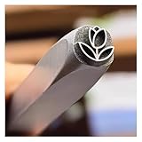 CYHTYM Schlagzahlen Stempelset aus Metall mit Blumenmotiv, 20 Verschiedene Muster und Designs, handgeschnitzte Siegel für Selbermachen(Pattern2)