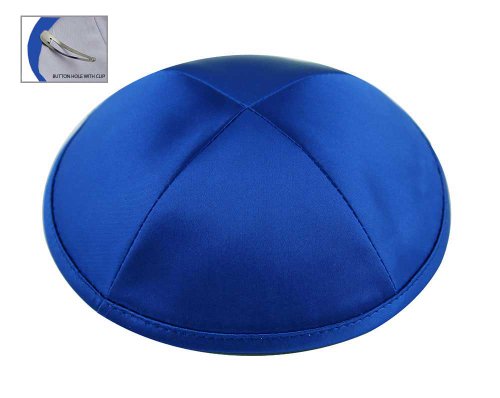 Image of Zion Judaica Deluxe Satin Kippah Yarmulkes for Kids Teens & Adults Skullcaps 6.25 inch Multi-Color Options 4 Panel Design