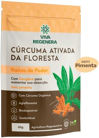 Cúrcuma Orgânica Com Gengibre Em Pó - 60g