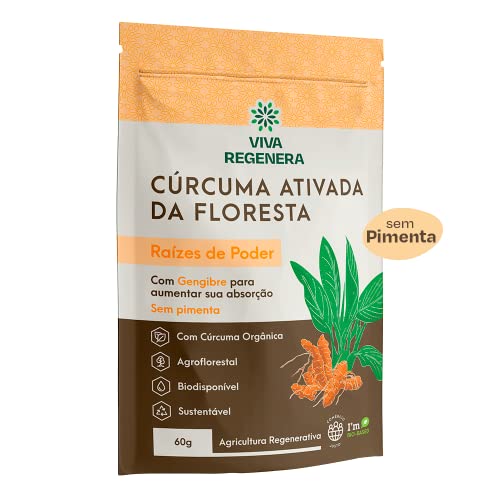 Cúrcuma Orgânica Com Gengibre Em Pó - 60g