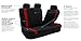 FH Group Automotive Car Seat Covers Cosmopolitan Flat Cloth Full Set Red Seat Covers, (Airbag Compatible & Split Bench) with Gift Universal Fit Interior Accessories for Cars Trucks and SUVs