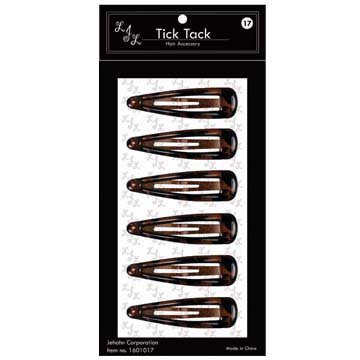Large Amber Hair Snap Clip 6-pack