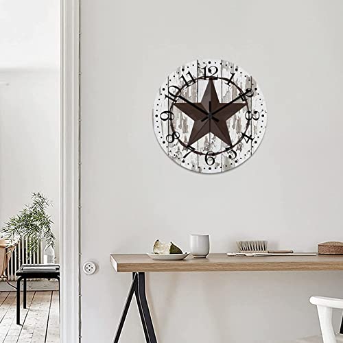 Reloj de pared analógico redondo de madera 12 pulgadas miniatura 5