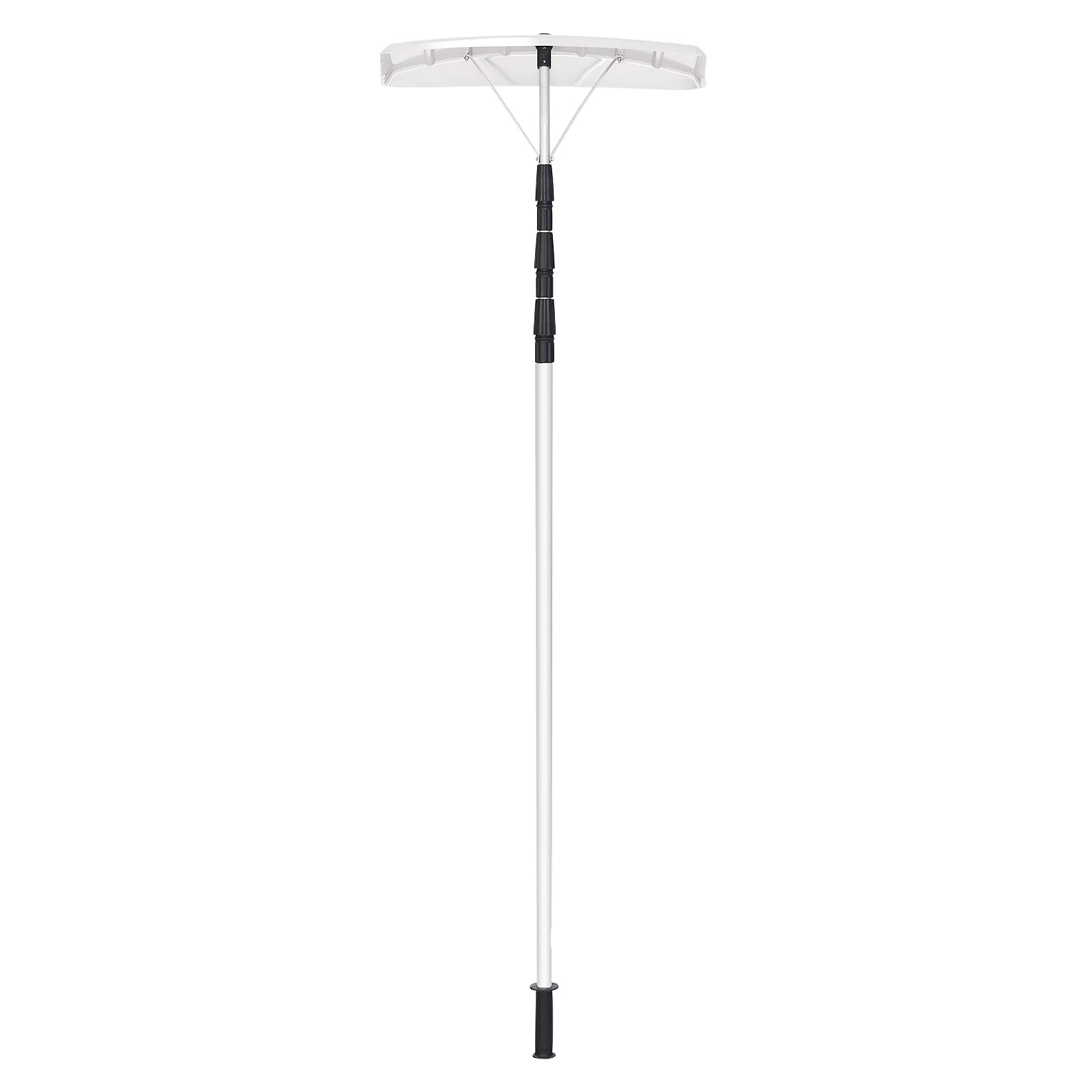 GOPLUS Łopata do śniegu dach, zakres regulacji 200-630 cm, aluminiowa szufla do śniegu, lekka szufla z teleskopowym trzonkiem, odśnieżarka z szeroką szuflą i antypoślizgowym uchwytem, odśnieżarka do