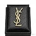 Gold-Tone Interlocking Initials Brooch – Sleek Minimalist Metal Lapel Pin for Women, Ideal for Blazers, Dresses & Everyday Style