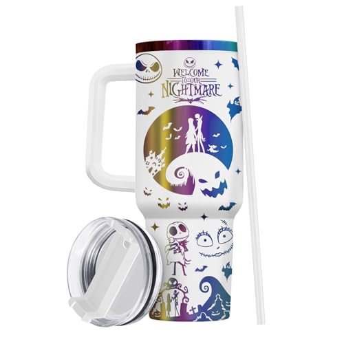 GEPOSTORE Presentes de aniversário para amantes de filmes, casal esqueleto copo a laser de 1,134 g c